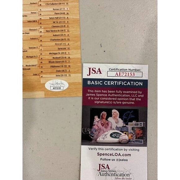 Eric Paschall signed autographed Villanova Wildcats 2018 bracket 8x10 Photo JSA - Picture 3 of 3